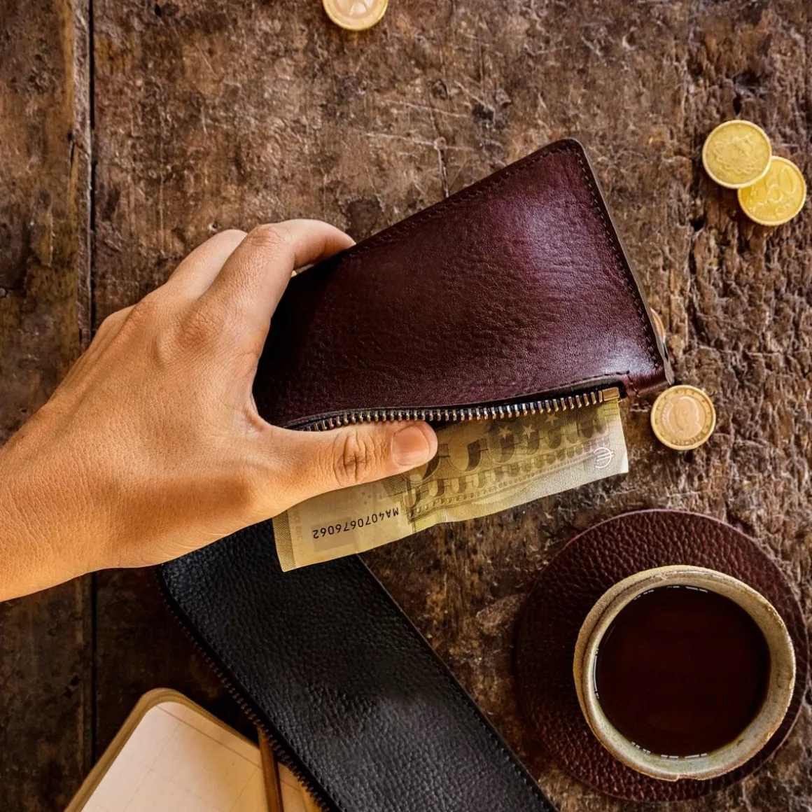 Pognon zippered purse / L